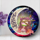 Nezuko Demon Slayer Love You To The Moon Galaxy Wood Wall Clock Nearkii