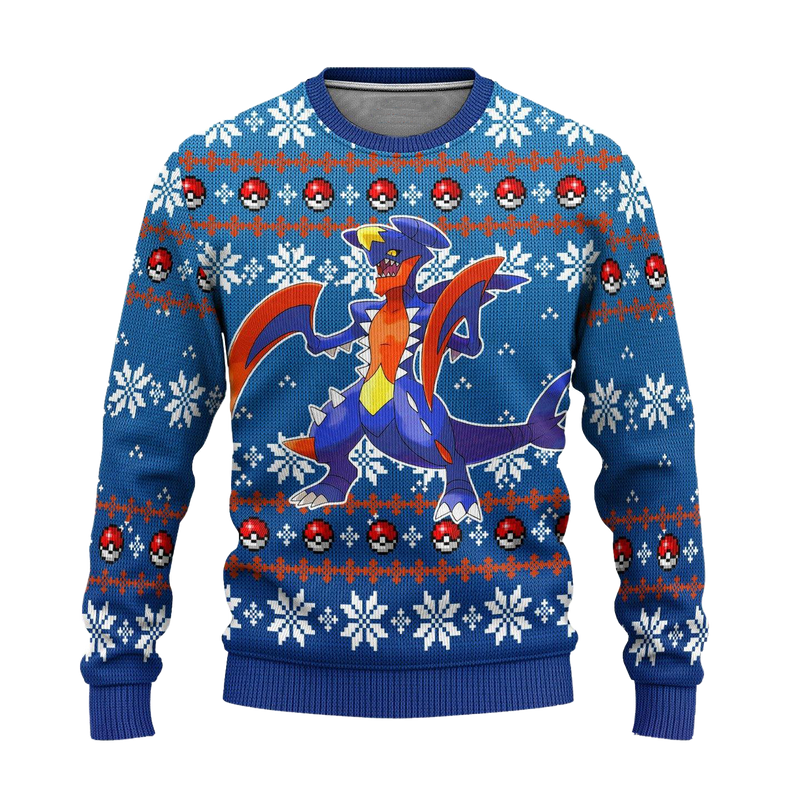 Pokemon Garchomp Anime Ugly Christmas Sweater Xmas Gift Nearkii