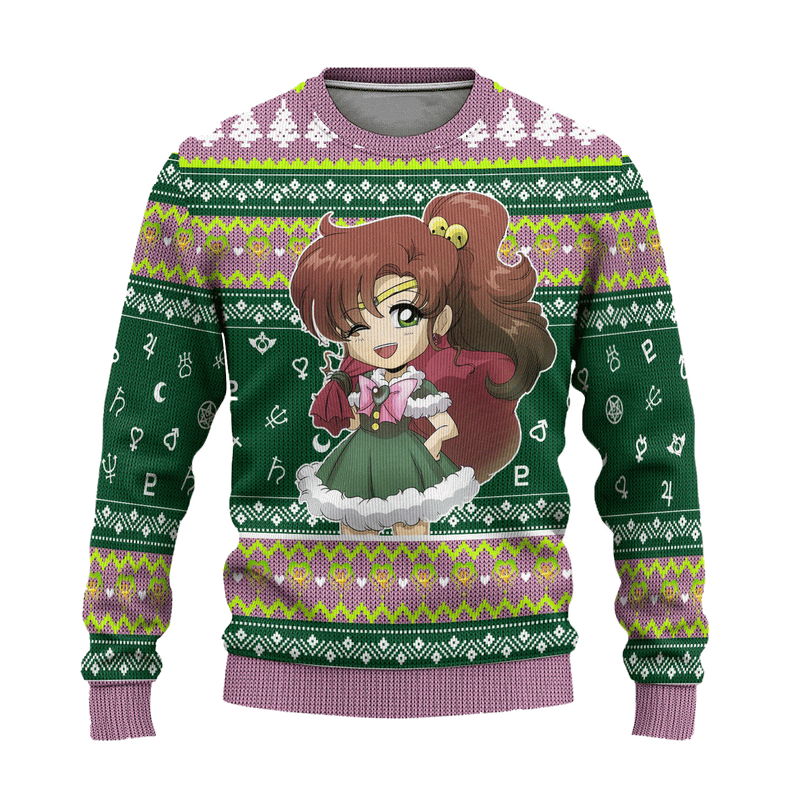 Sailor Jupiter Ugly Christmas Sweater Sailor Moon Anime Xmas Gift Nearkii