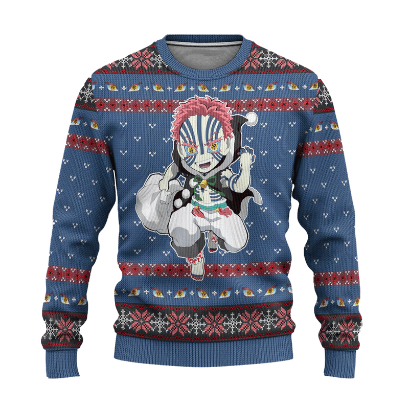 Akaza Demon Slayer Anime Ugly Christmas Sweater Xmas Gift Nearkii