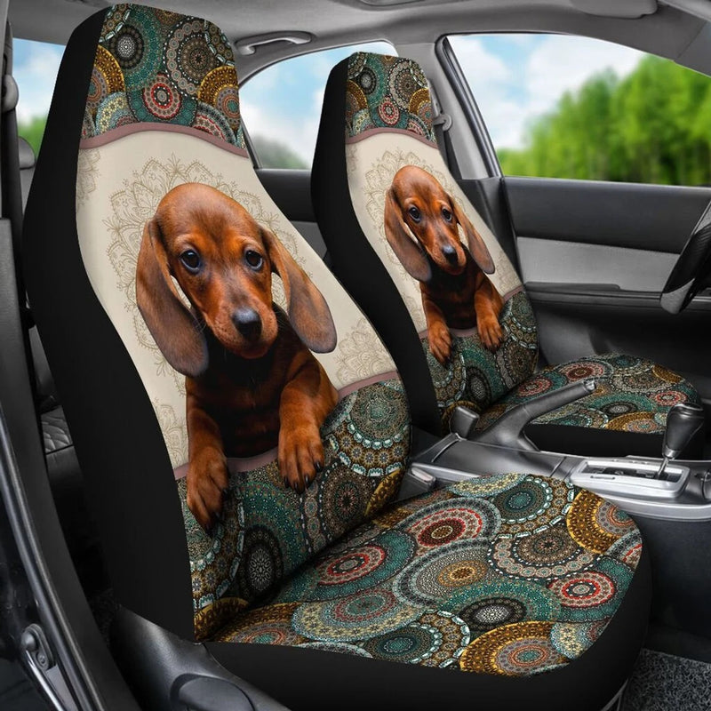 Dachshund Mandala Custom Car Seat Covers Nearkii
