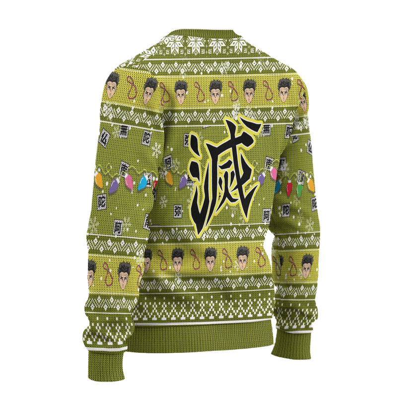 Demon Slayer Gyomei Himejima Anime Ugly Christmas Sweater Xmas Gift Nearkii