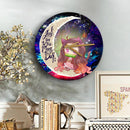 Nezuko Demon Slayer Love You To The Moon Galaxy Wood Wall Clock Nearkii