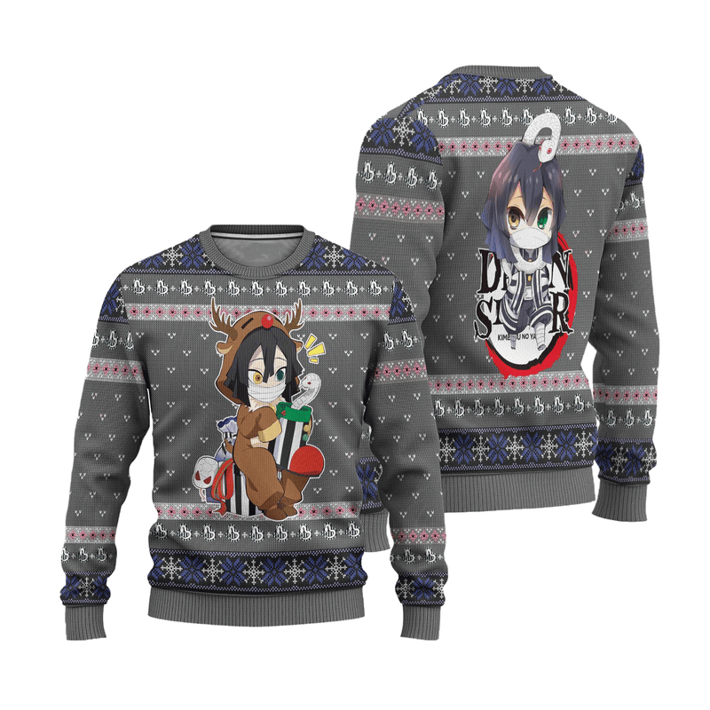 Obanai Iguro Demon Slayer Anime Ugly Christmas Sweater Xmas Gift Nearkii