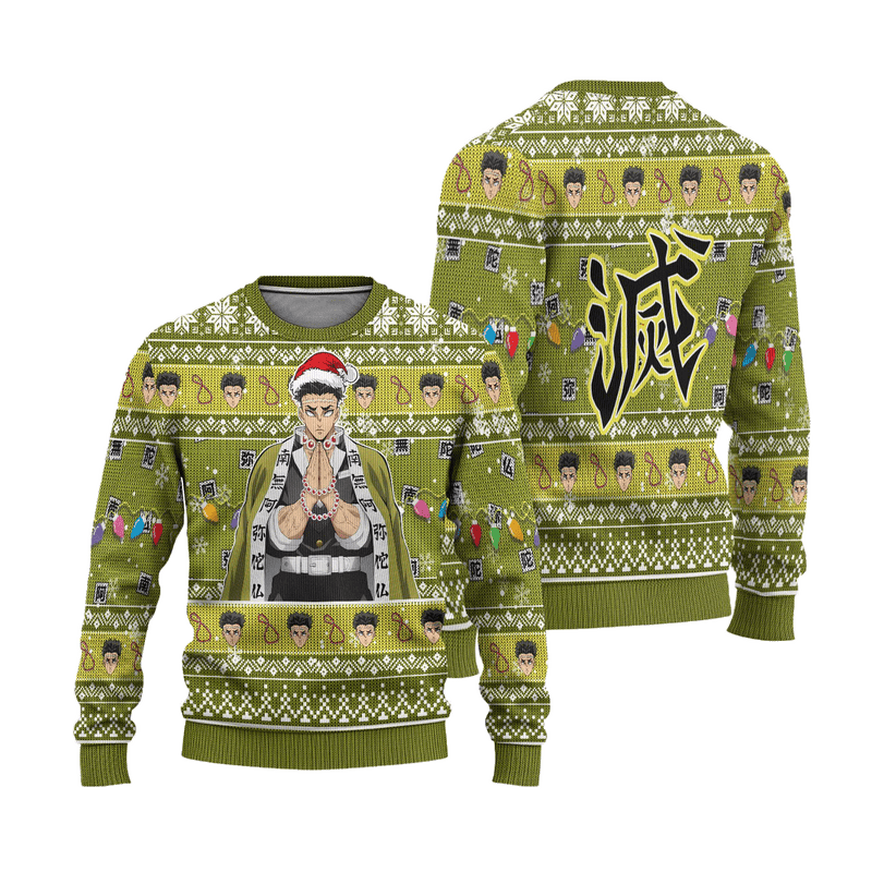 Demon Slayer Gyomei Himejima Anime Ugly Christmas Sweater Xmas Gift Nearkii