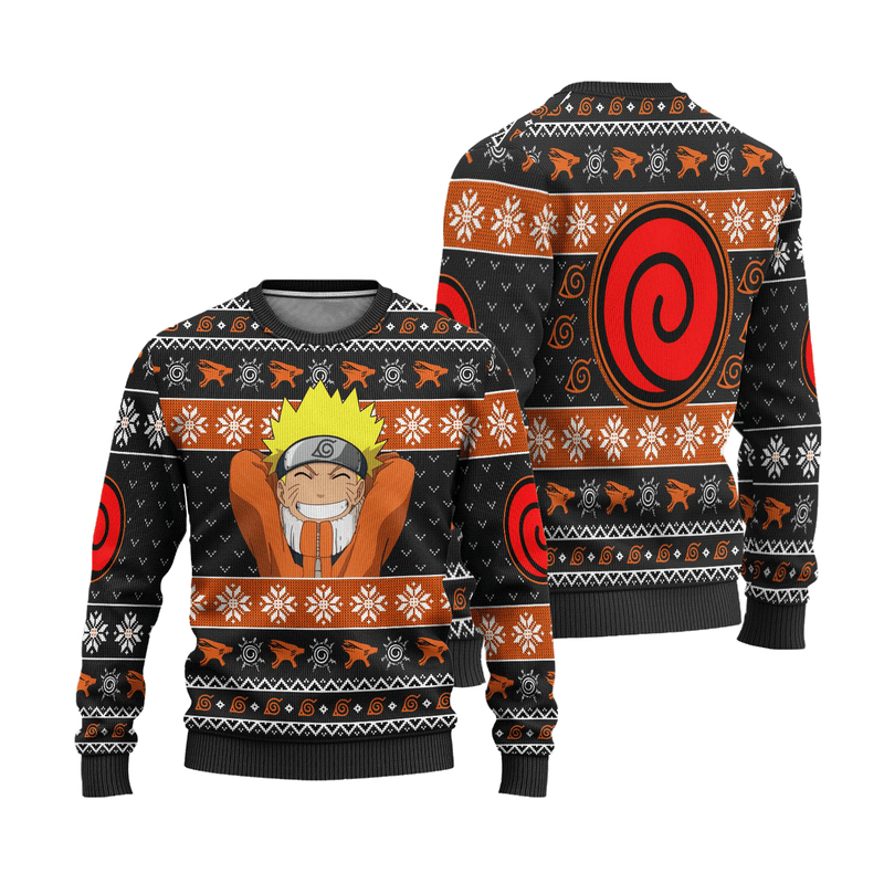 Naruto Uzumaki Clan Anime Ugly Christmas Sweater Xmas Gift Nearkii