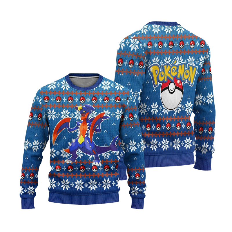 Pokemon Garchomp Anime Ugly Christmas Sweater Xmas Gift Nearkii