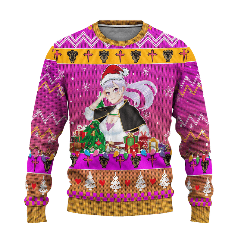 Noelle Silva Anime Ugly Christmas Sweater Black Clover Xmas Gift Nearkii