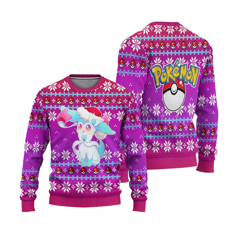 Pokemon Sylveon Anime Ugly Christmas Sweater Xmas Gift Nearkii