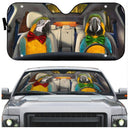 Blue Gold Macaw Parrot Car Auto Sun Shades Windshield Accessories Decor Gift Nearkii