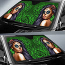 Calavera Girl Green Car Auto Sun Shades Windshield Accessories Decor Gift Nearkii