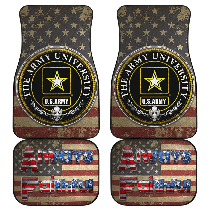 US Independence Day US Army University Always Faithful Car Floor Mats Car Accessories Nearkii