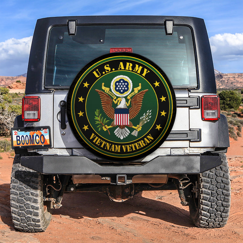 United States VN Veteran Logo Car Spare Tire Covers Gift For Campers Nearkii