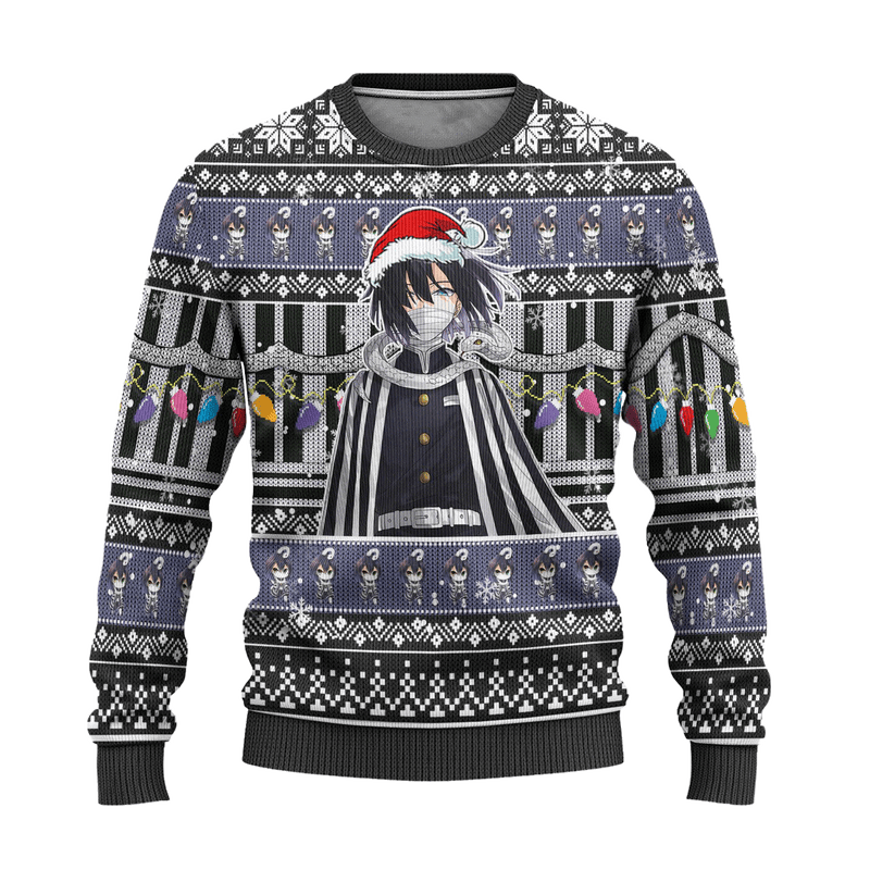 Demon Slayer Obanai Iguro Anime Ugly Christmas Sweater Xmas Gift Nearkii