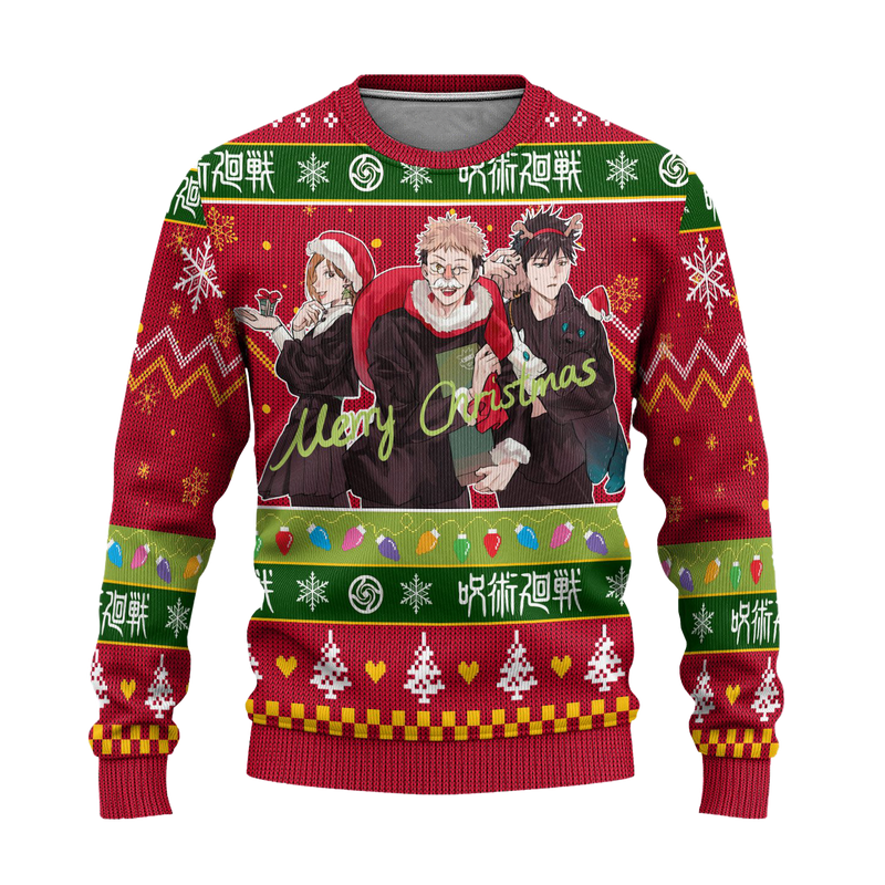 Jujutsu Kaisen Ugly Christmas Sweater Custom Xmas Gift Nearkii