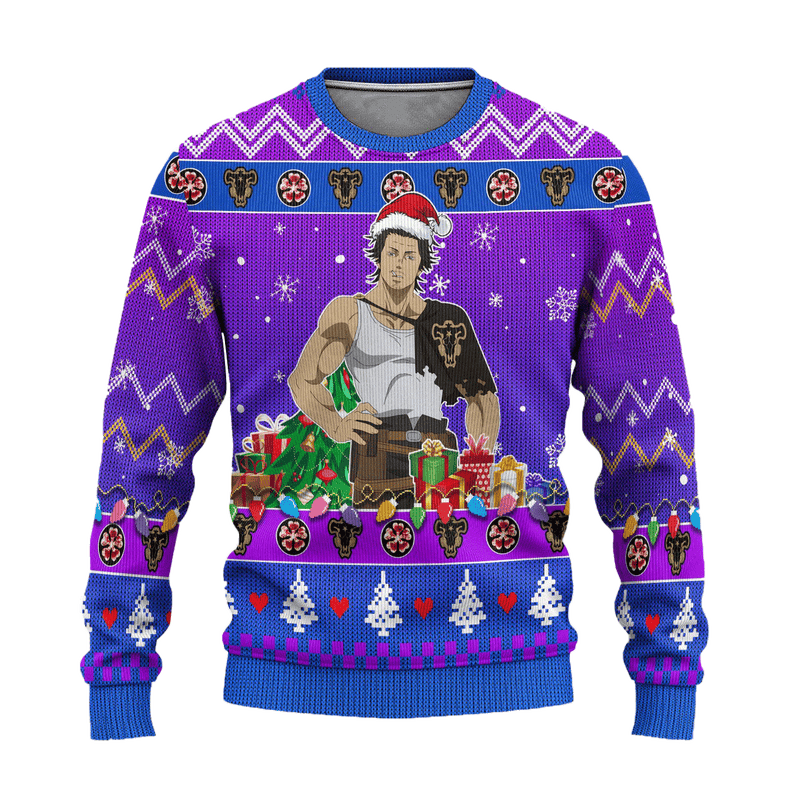 Yami Sukehiro Anime Ugly Christmas Sweater Black Clover Xmas Gift Nearkii