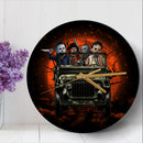Halloween Horror Movie Ride Jeep Funny Moonlight Wood Wall Clock Nearkii