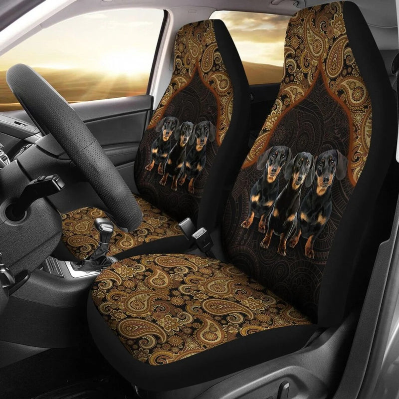 Dachshund Mandala Style Custom Car Seat Covers Nearkii