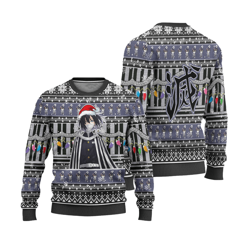 Demon Slayer Obanai Iguro Anime Ugly Christmas Sweater Xmas Gift Nearkii