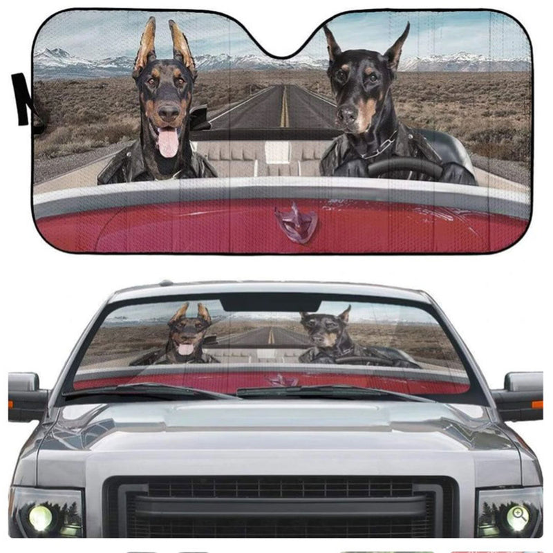 Doberman Dogs Custom Car Auto Sun Shades Windshield Accessories Decor Gift Nearkii