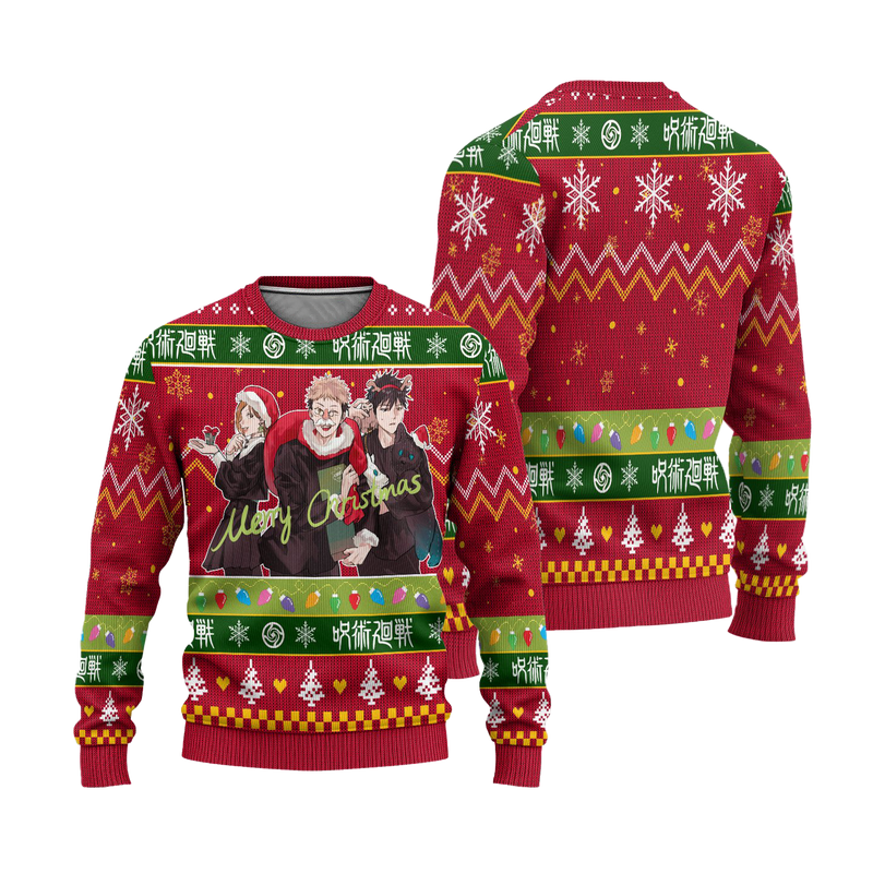 Jujutsu Kaisen Ugly Christmas Sweater Custom Xmas Gift Nearkii