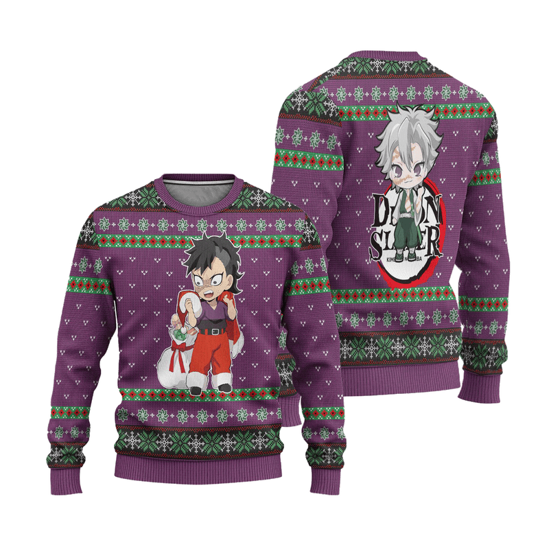 Sanemi Shinazugawa Demon Slayer Anime Ugly Christmas Sweater Xmas Gift Nearkii