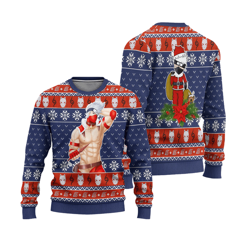 Naruto Kakashi Hatake Anime Ugly Christmas Sweater Xmas Gift Nearkii