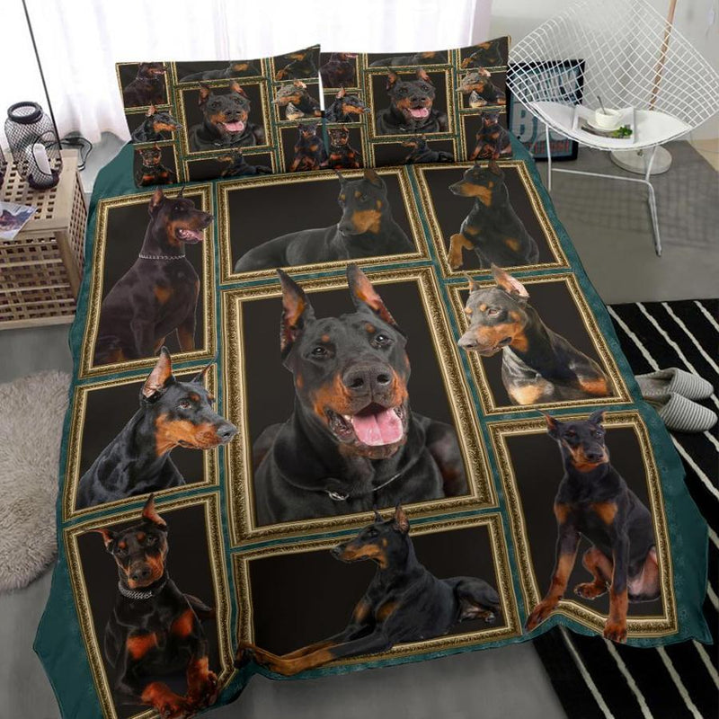 Doberman Bedding Set Duvet Cover And Pillowcase Set Nearkii