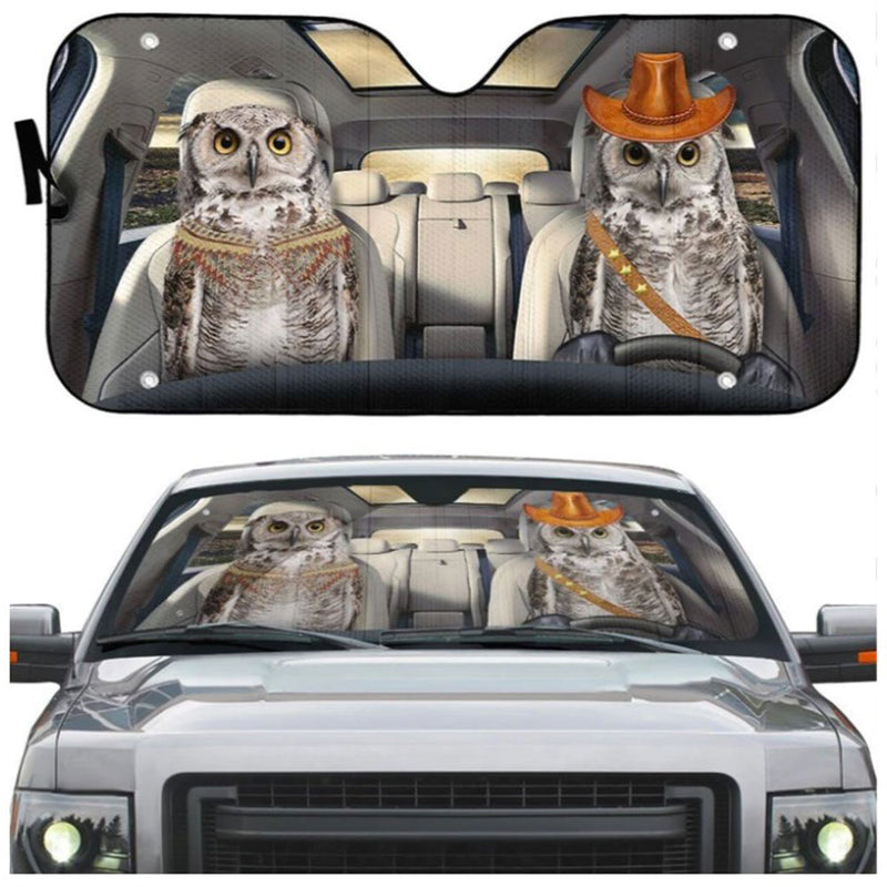 Couple Owls Car Auto Sun Shades Windshield Accessories Decor Gift Nearkii