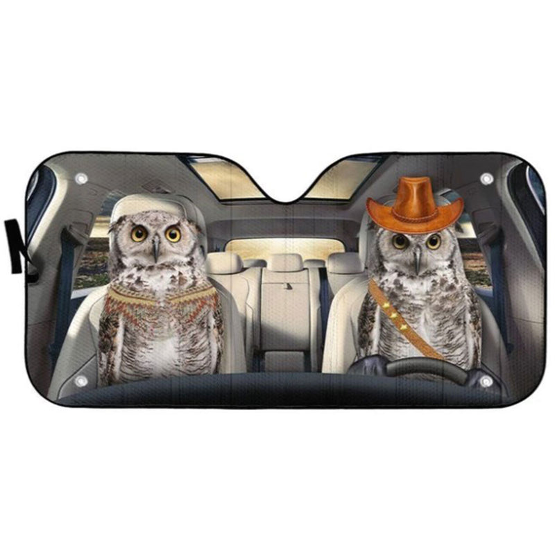 Couple Owls Car Auto Sun Shades Windshield Accessories Decor Gift Nearkii