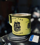 White Born For Adventure Camping Campfire Adventure Travel Mugs 2023 Nearkii