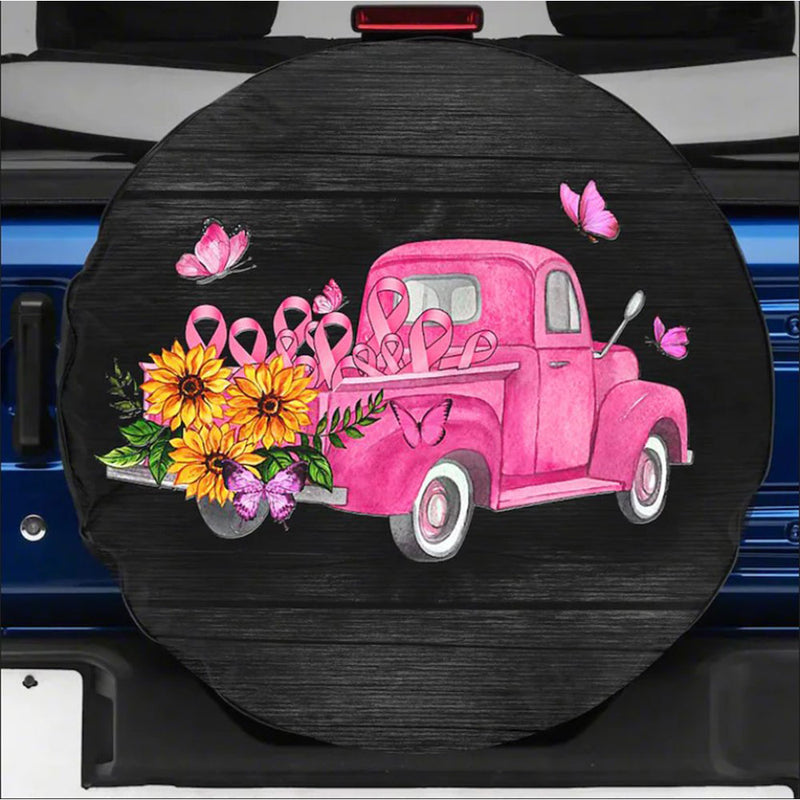 In October We Wear Pink Mini Truck Jeep Car Spare Tire Cover Gift For Campers Nearkii