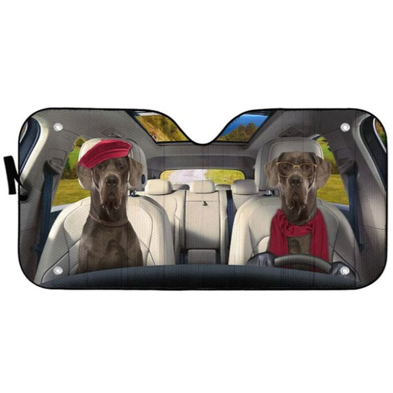 Great Dane Couple Dog Car Auto Sun Shades Windshield Accessories Decor Gift Nearkii