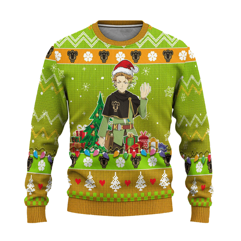 Finral Roulacase Anime Ugly Christmas Sweater Black Clover Xmas Gift Nearkii