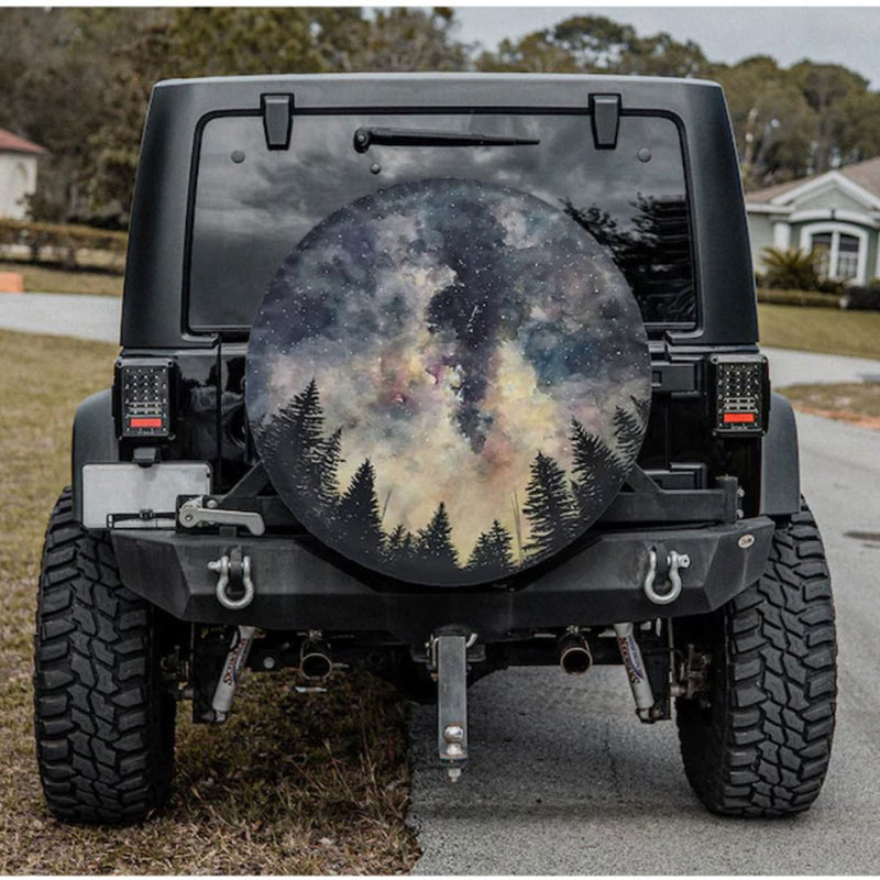 Night Sky Decor Jeep Car Spare Tire Cover Gift For Campers Nearkii