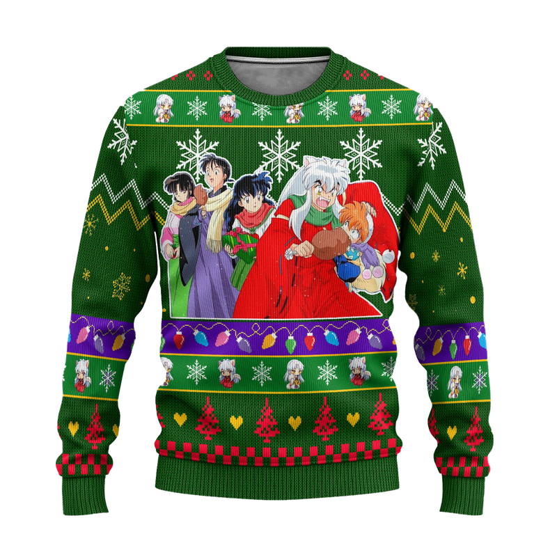 Inuyasha Anime Ugly Christmas Sweater InuYasha Xmas Gift Nearkii