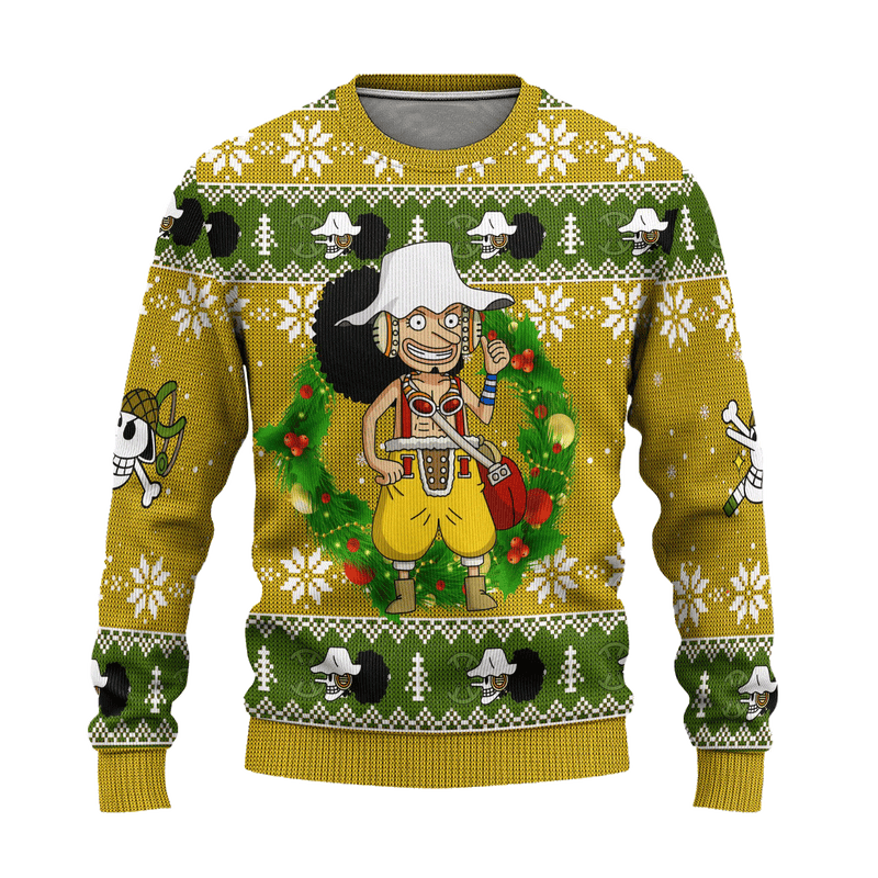 Usopp One Piece Anime Ugly Christmas Sweater Xmas Gift Nearkii