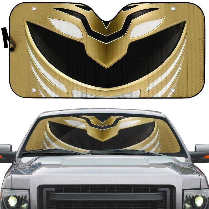 Mighty Morphin White Power Ranger Helmet Custom Car Auto Sunshade Windshield Accessories Decor Gift Nearkii