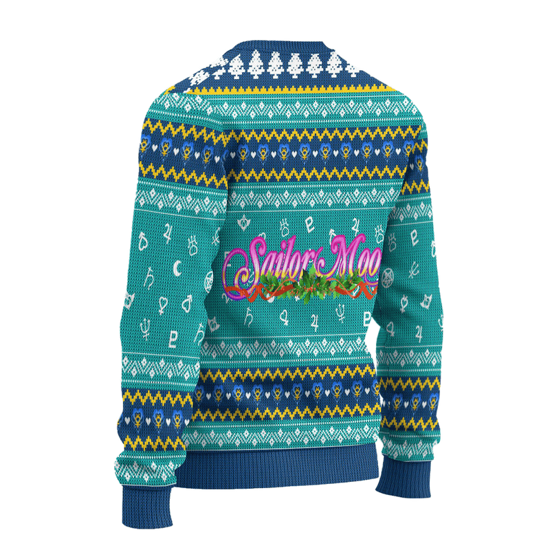 Sailor Mercury Ugly Christmas Sweater Sailor Moon Anime Xmas Gift Nearkii