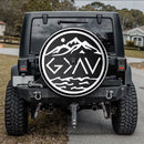 Mountain God is Greater Than The Highs And Lows Car Spare Tire Cover Gift For Campers Nearkii
