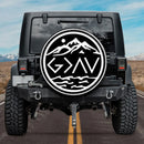 Mountain God is Greater Than The Highs And Lows Car Spare Tire Cover Gift For Campers Nearkii
