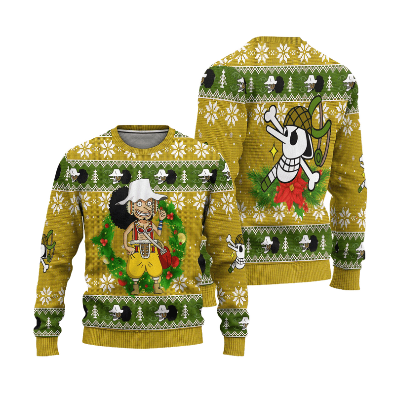 Usopp One Piece Anime Ugly Christmas Sweater Xmas Gift Nearkii