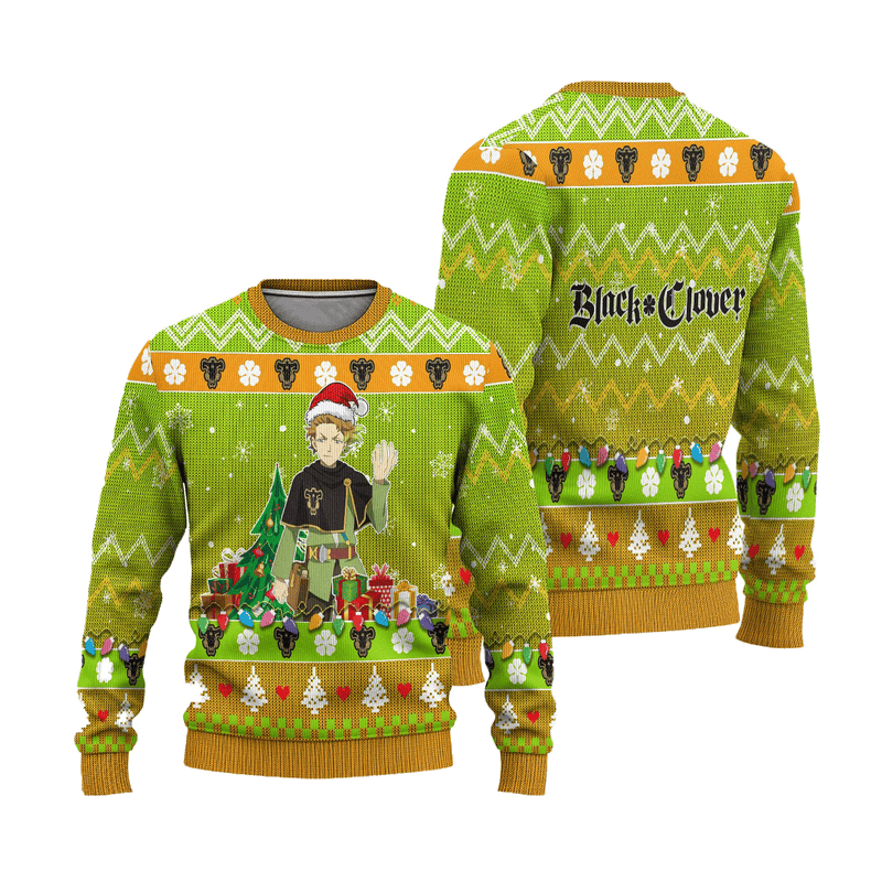 Finral Roulacase Anime Ugly Christmas Sweater Black Clover Xmas Gift Nearkii