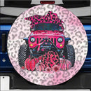 Pink Jeep In October Jeep Car Spare Tire Cover Gift For Campers Nearkii
