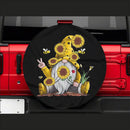 Sunflower Gnome Jeep Car Spare Tire Cover Gift For Campers Nearkii