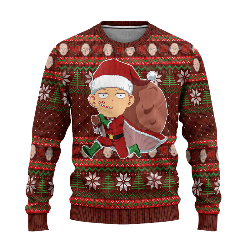 One Punch Man Ugly Christmas Sweater Anime Xmas Gift Nearkii