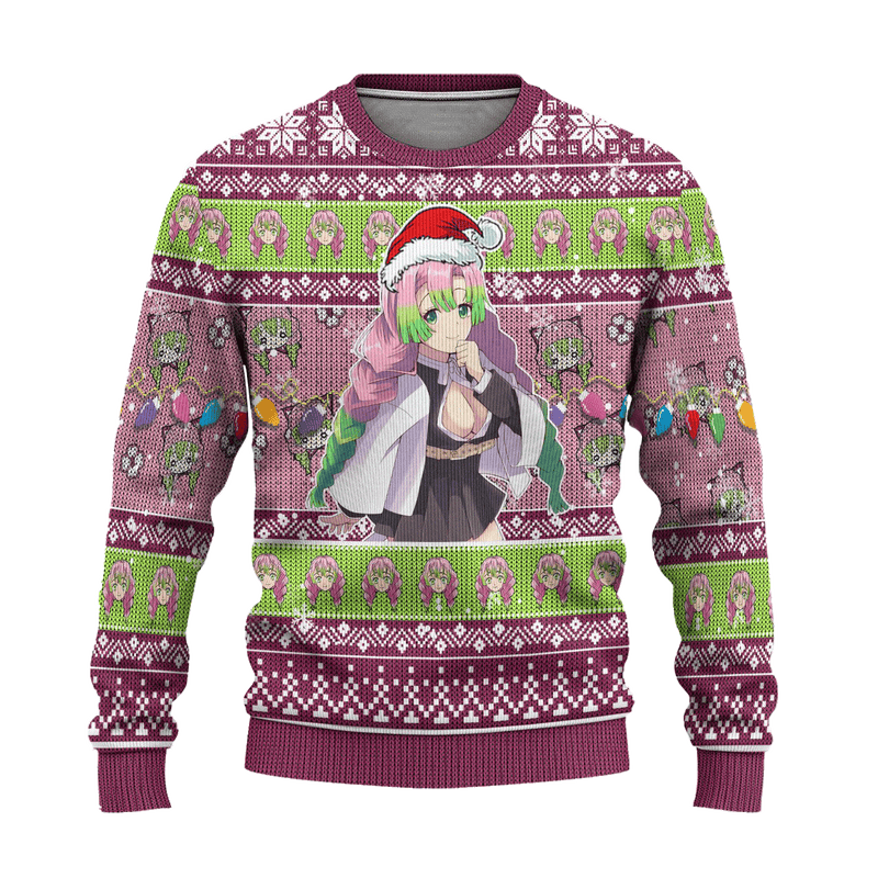 Demon Slayer Mitsuri Kanroji Anime Ugly Christmas Sweater Xmas Gift Nearkii