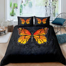 Monarch Butterfly Black Bedding Set Nearkii