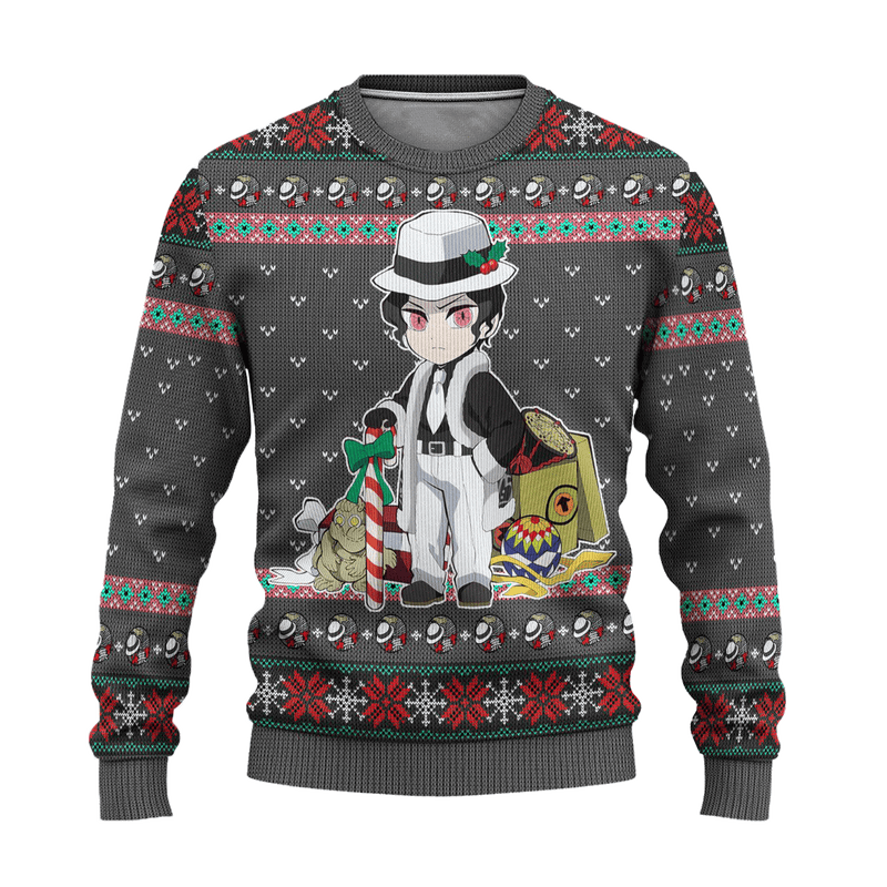 Muzan Kibutsuji Demon Slayer Anime Ugly Christmas Sweater Xmas Gift Nearkii