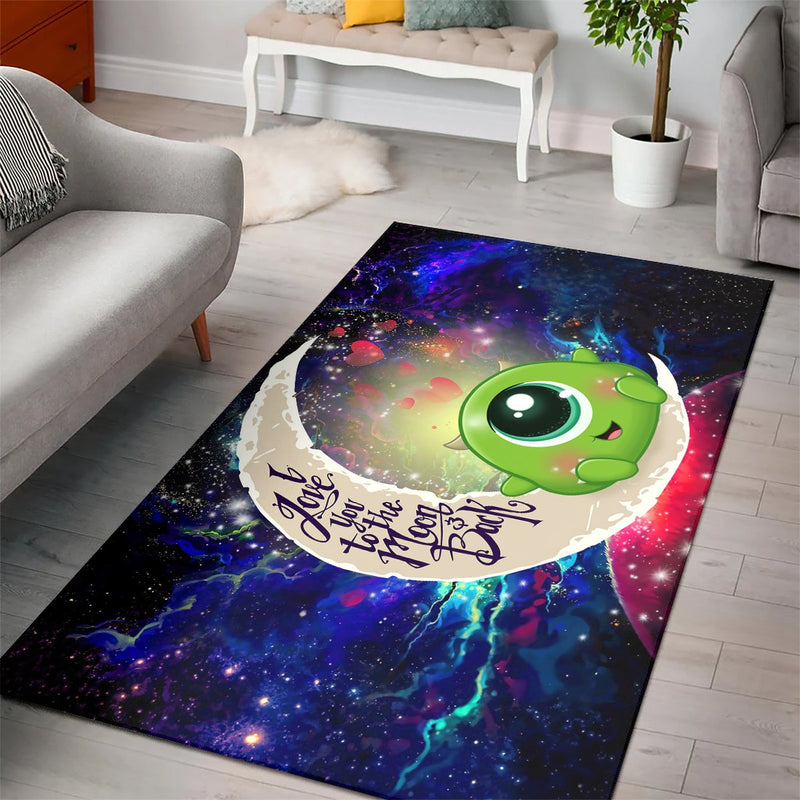 Cute Mike Monster Inc Love You To The Moon Galaxy Carpet Rug Home Room Decor Nearkii